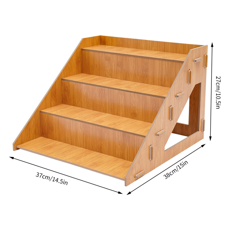 Iacovelli 4 Tier Wooden Tabletop Display Stand Retail Display Rack