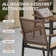 Arthetta 7 Piece Outdoor Dining Table Set with 6 Rattan Wicker Chairs with Cushions
