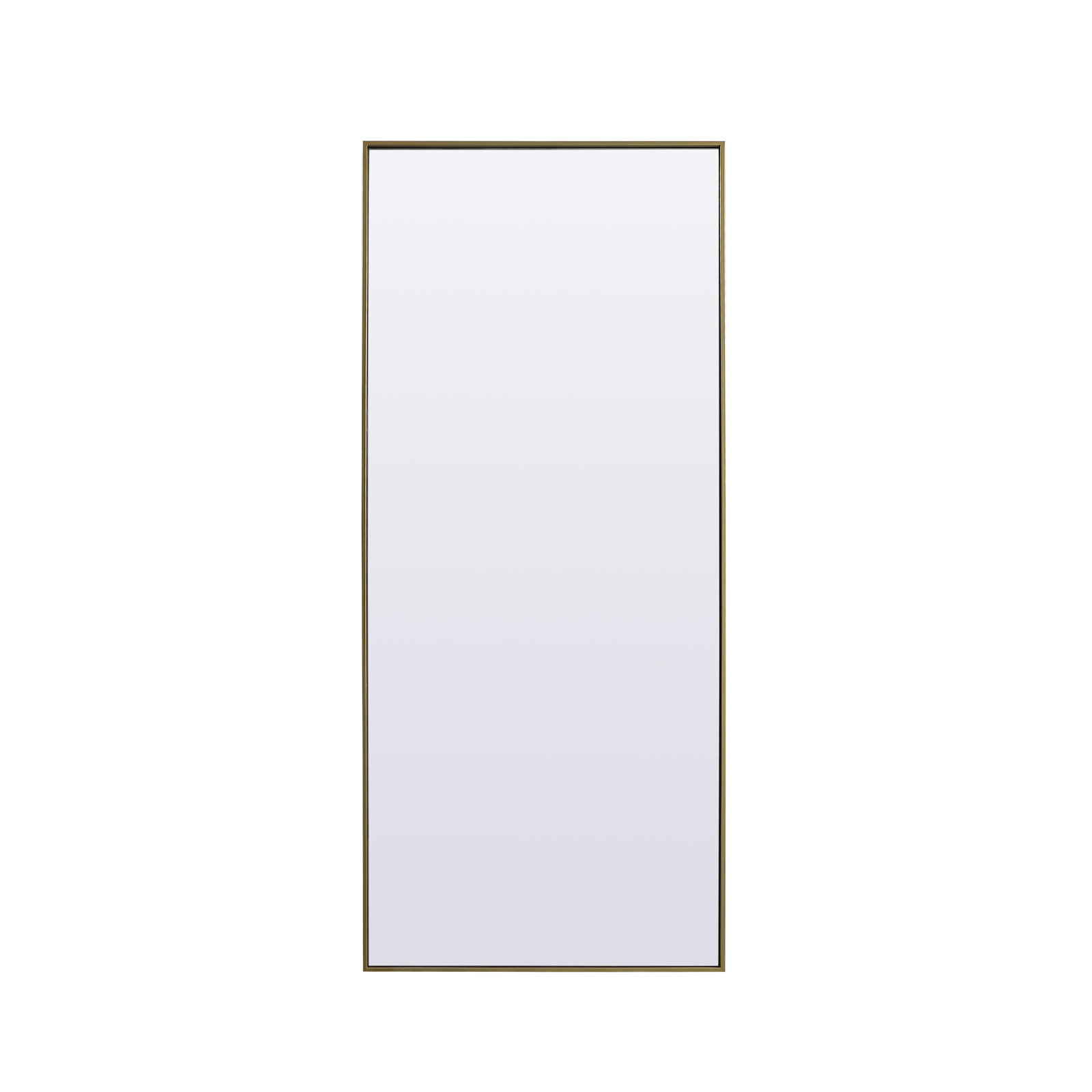 Sabine Metal Rectangle Floor Mirror, 72" x 30", Brass