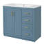 Ensemble de meuble-lavabo 36 po avec lavabo en céramique, armoire de rangement en bois massif, ensemble de meuble-lavabo autoportant avec 3 tiroirs et portes à fermeture douce-1735350739