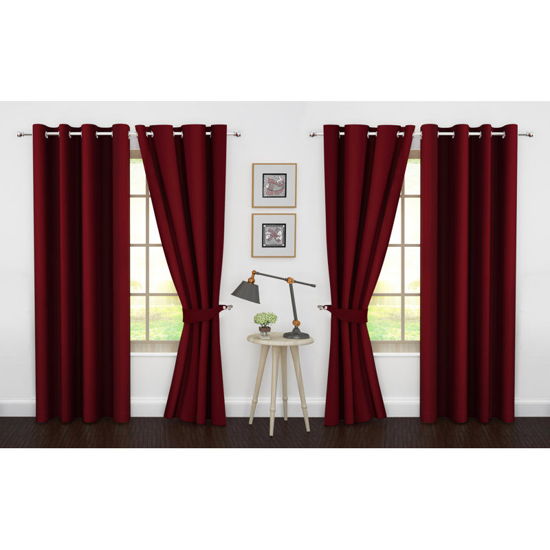 Paire de rideaux occultant et isolants avec œillets , Marron, 46 po x 84 po