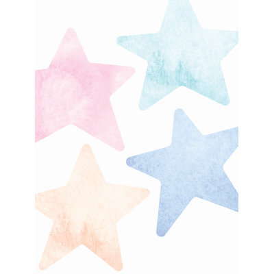 Autocollants muraux étoiles aquarelles