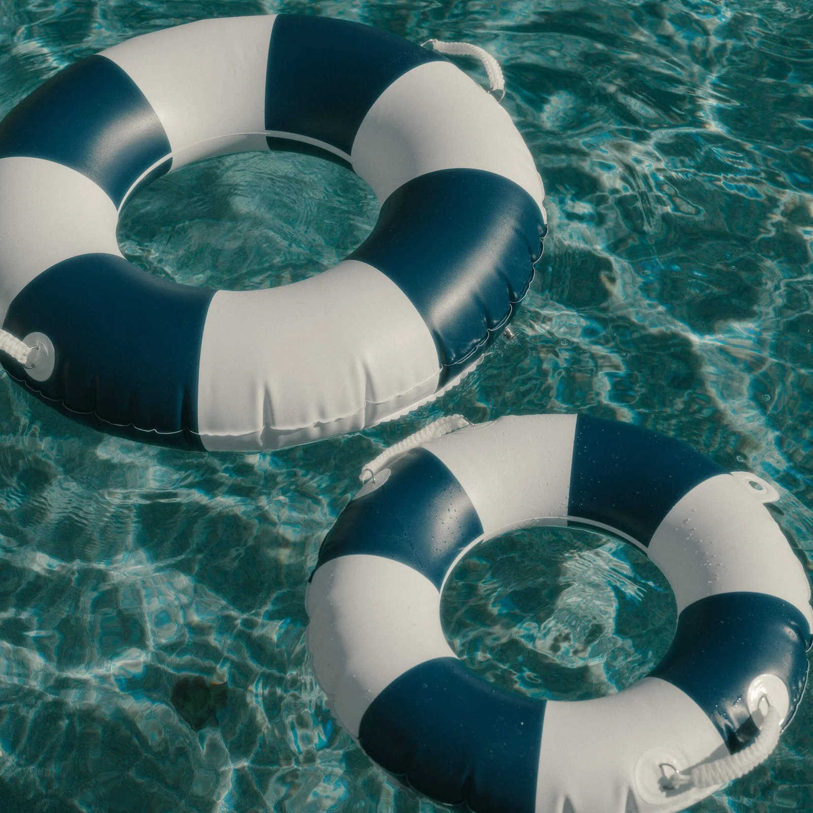 The Classic Pool Float, 10" H x 3" W x 7" D, Navy/White