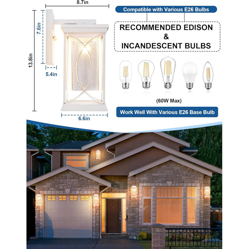 White Outdoor Wall Lamp