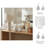 Osiris Decorative Objects Polyresin Pear-Shaped Design With Stem Home Office Bedroom Living Room Set Of 2 - 7", 6" White