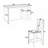 Counter Height Dining Table Set with Upholstered Dining Chairs for 4-1157726587-1157726584