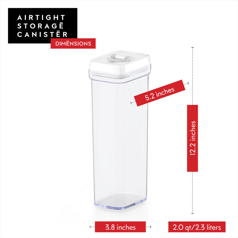 Pasta Airtight Storage Containers, White