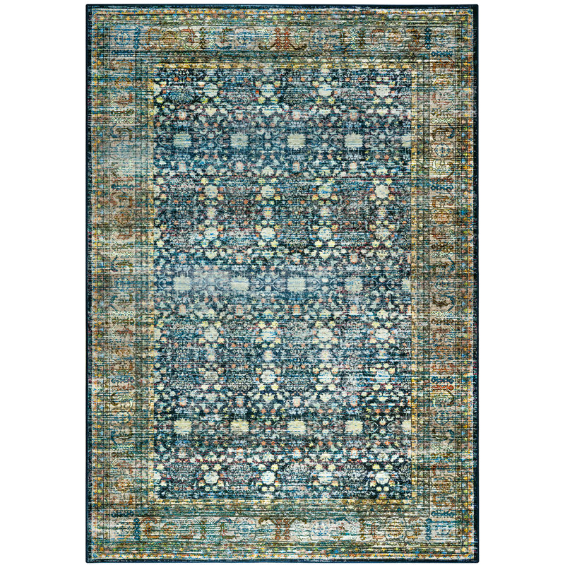 Fillender Large Oriental Floral Living Room Rug Washable Bedroom Rug Non-Slip Colorful Vintage Accent Floor Carpet For Home Decor