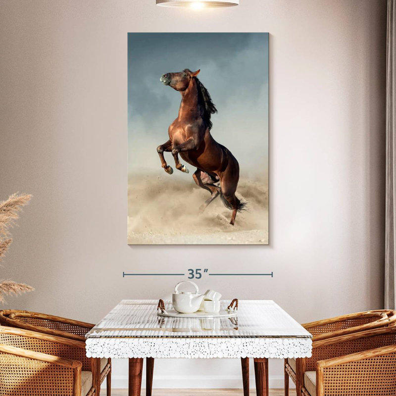 Cheval andalou brun Brampt, H 51 po x l 34 po