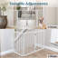 Barrière pour animaux PETMAKER, clôture intérieure pliable à 4 panneaux pour chiens et chats, barrière en bois autoportante pour escaliers, couloirs et portes, barrière rétractable de 183 x 61 cm-33893611-126392449