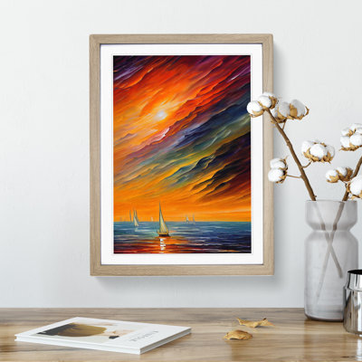 Boats Under the Sunset No.1 - Wall Art
