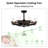Caiden Chandelier Ceiling Fan with Remote & DC Motor (Bulb Not Included)