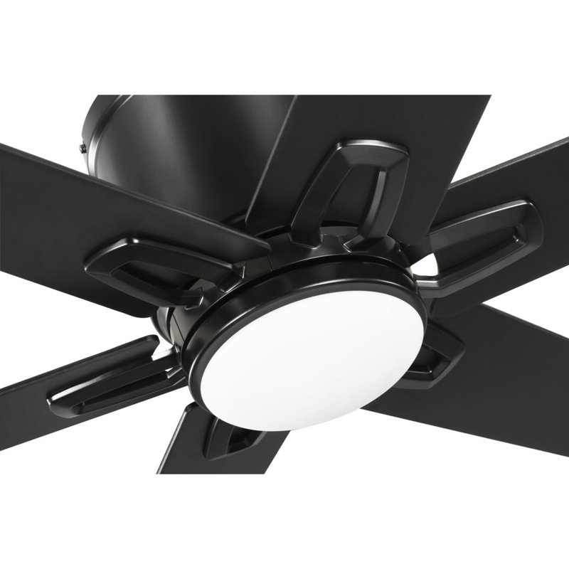  Ventilateur de plafond de 54 pouces avec éclairage DEL, Noir mat