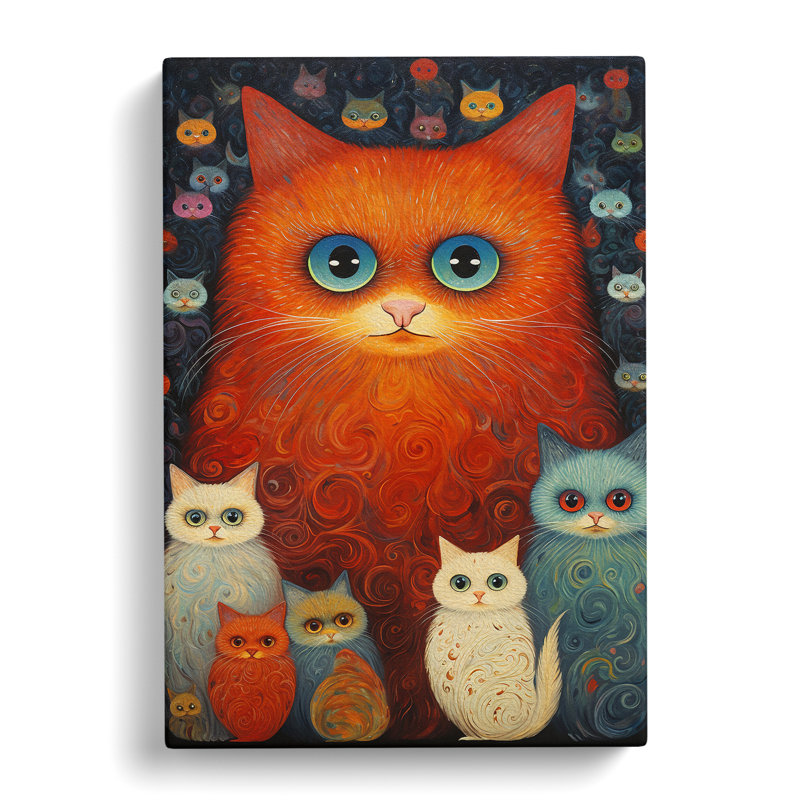 Persian Cat Orphism - No Frame Print, 50cm H x 35cm W x 3cm D