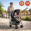 Poussette Hauck Sport T13 légère, compacte et pliable, couleur anthracite.