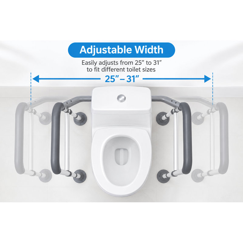 Foldable Toilet Safety Rails