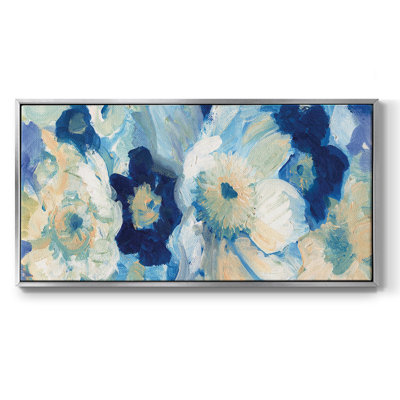 Bleu Nocturne II - Toile tendue avec châssis encadré - Prêt à être accroché