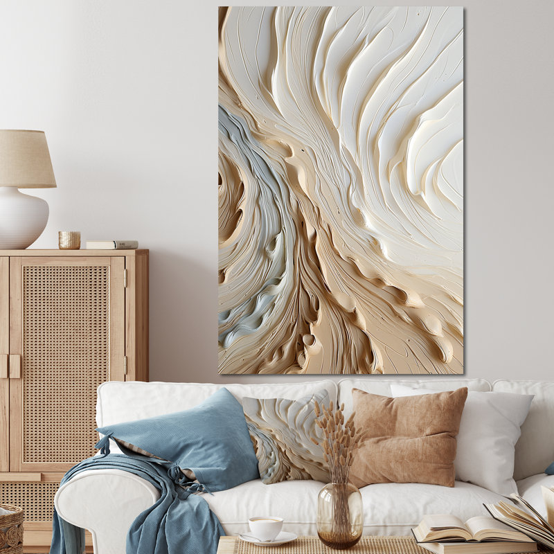 Reproduction d'art sur toile, blanc et or champagne III, Toile tendue, H 60 po x l 40 po x P 1,5 po