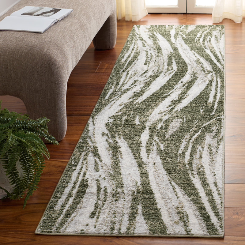 Wave Performance Abstract Indoor Rug, Runner 2'2" x 9'
