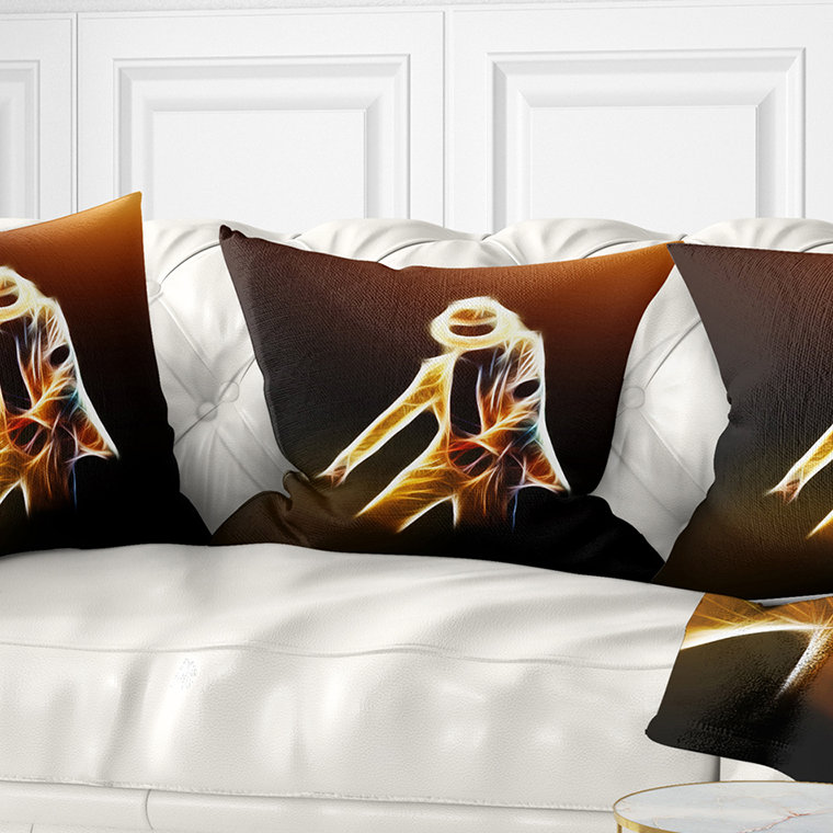 Moonwalker dans un style de danse - coussin imprimé Portrait, 18 po x 18 po, Coussin décoratif