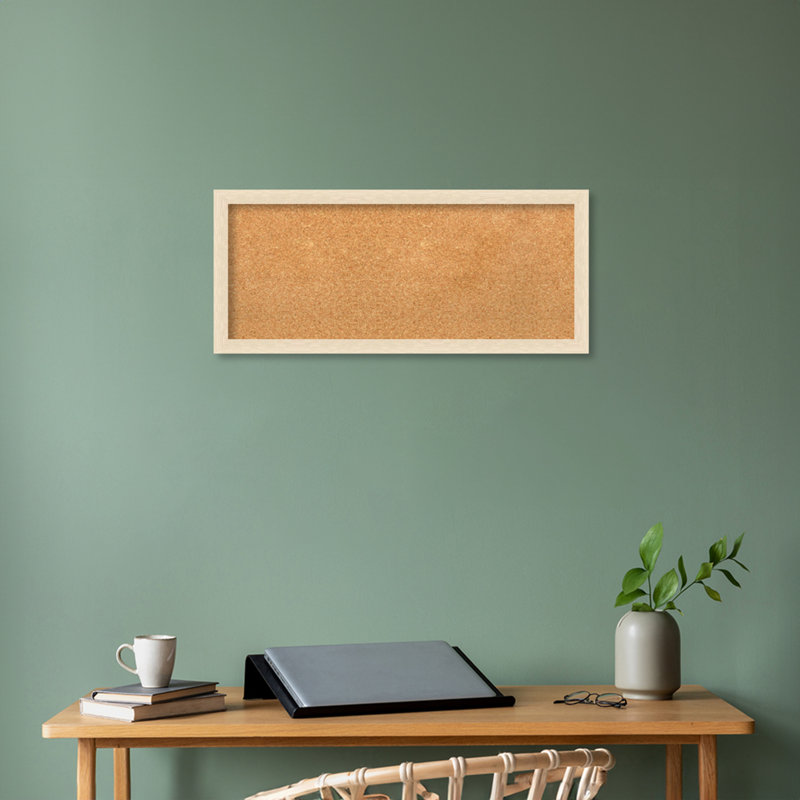 Babillard mural Woodgrain, H 14 po x l 32 po x P 1 po, Blonde