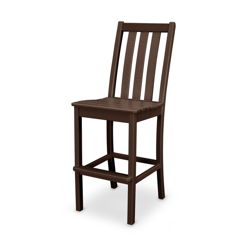 POLYWOOD Vineyard Bar Side Chair, Mahogany