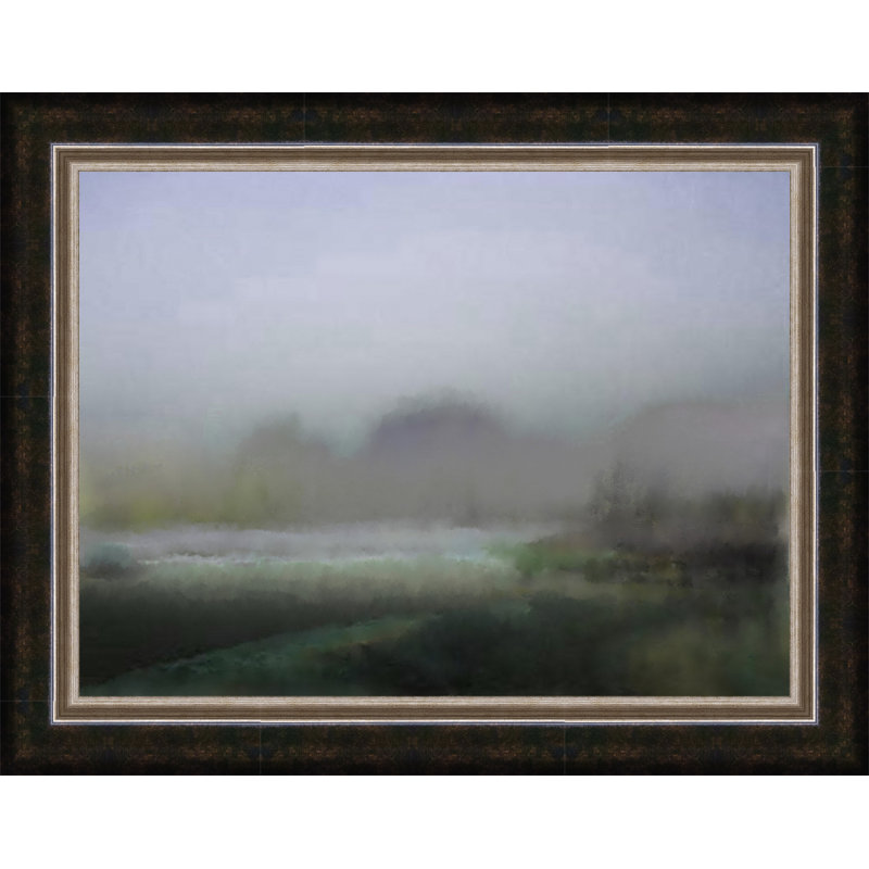 « paysages i », reproduction de peinture à l’aquarelle sur toile encadrée