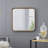 Square Mirror with Wood Frame