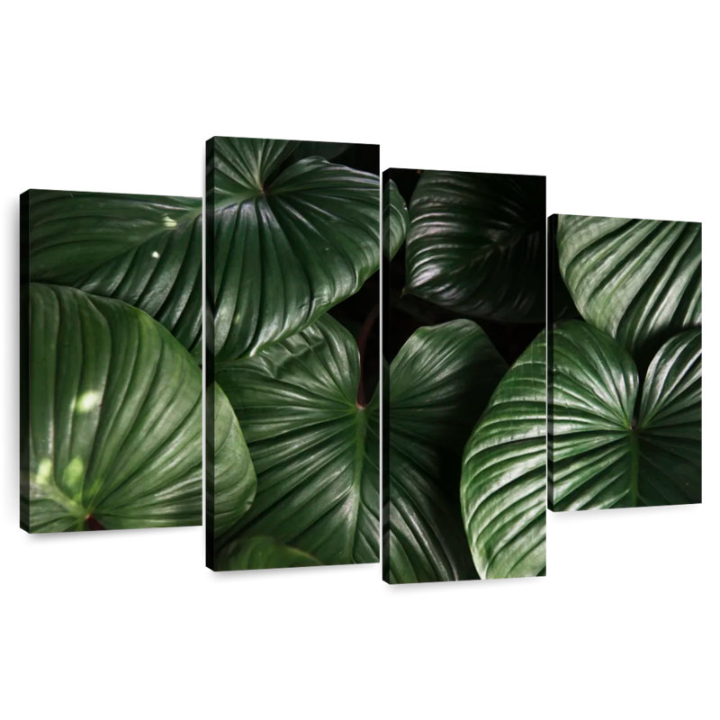 Harnek feuilles tropicales, H 48 po x l 75 po