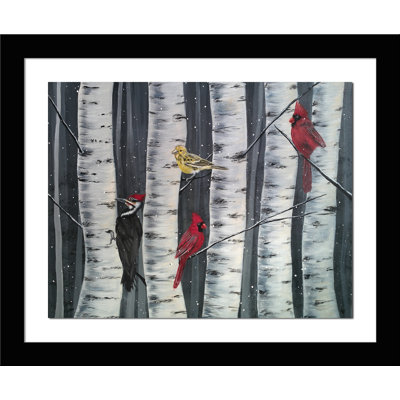 «Birch Birds in the Wilderness» par Amy Valiante - reproduction d'art