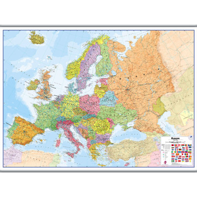 Large Europe Wall Map Political - Print