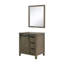 Meuble-lavabo rustique brun avec comptoir compatible de 30 po, miroir de 28 po, une armoire, trois tiroirs et une tablette de rangement, largeur de pré-assemblage rapide en pouces, abondante et facile à installer