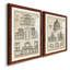 Vintage Architects Plan I - ensemble de 2 impressions encadrées-137311609-137311611