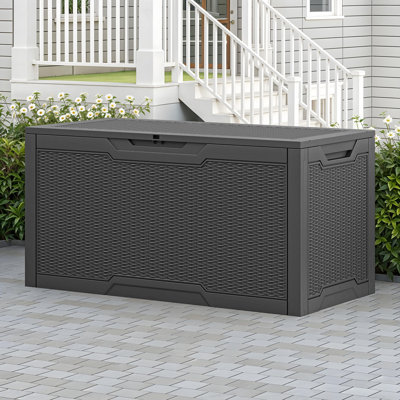 Garden Storage Box 115cm W 380L Waterproof Deck Box