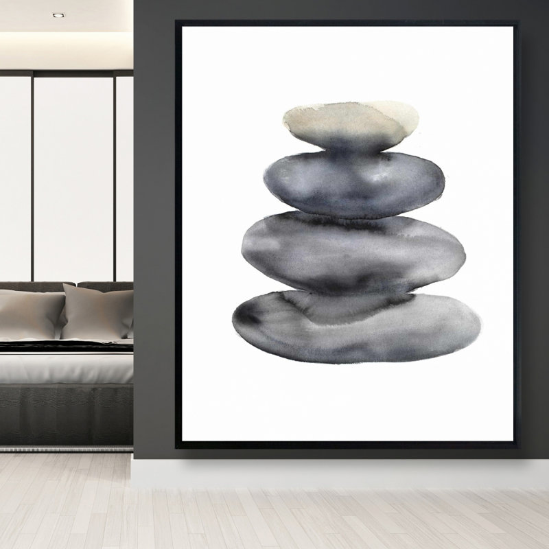 Four Hot Stones Print On Canvas