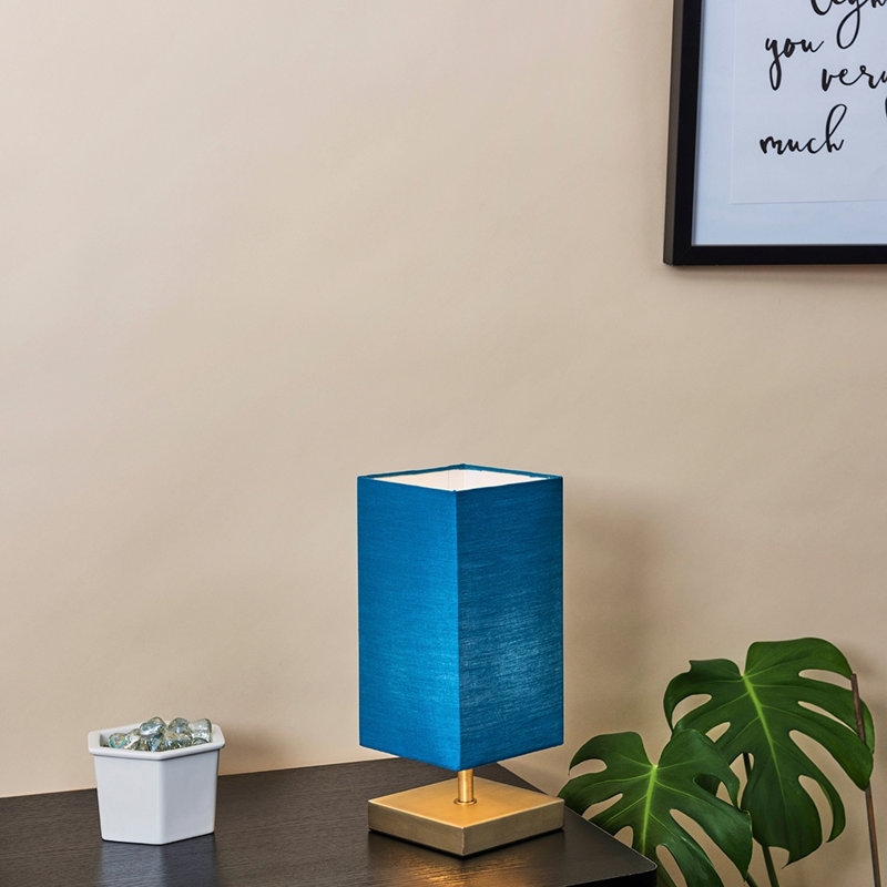Hodei Standard Table Lamp, Gold, French Blue, LED Bulb