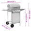 Symple Stuff 6 - Burner Portable Liquid Propane Gas Grill
