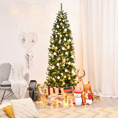 Arbre de Noël pin floqué et illuminé