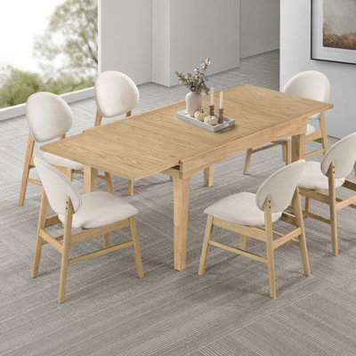 Extendable Dining Set with Upholstered Chairs