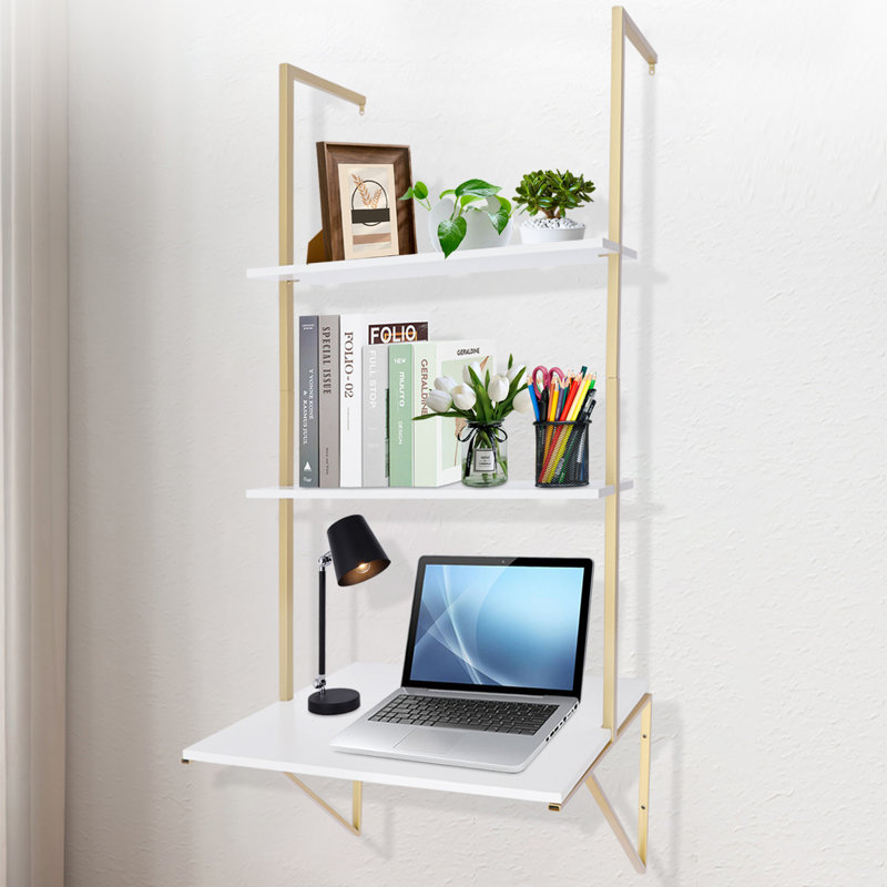 3 Piece Metal Bracket Shelf with Towel Bar