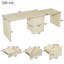 Bureau moderne en L avec 3 tiroirs-681300887