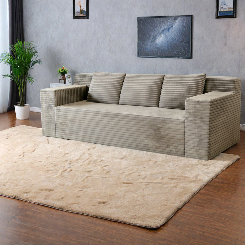 Canapés confortables en velours côtelé, rembourrés de mousse, design moderne pour la maison et le bureau
