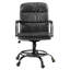 Chaise de travail rétro en similicuir brun-778236649