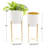 2 Piece Metal Indoor Outdoor Planter with Removable Stand Set-60663455