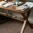 Retro Dark Brown Oak Rectangular Writing Desk-656202483