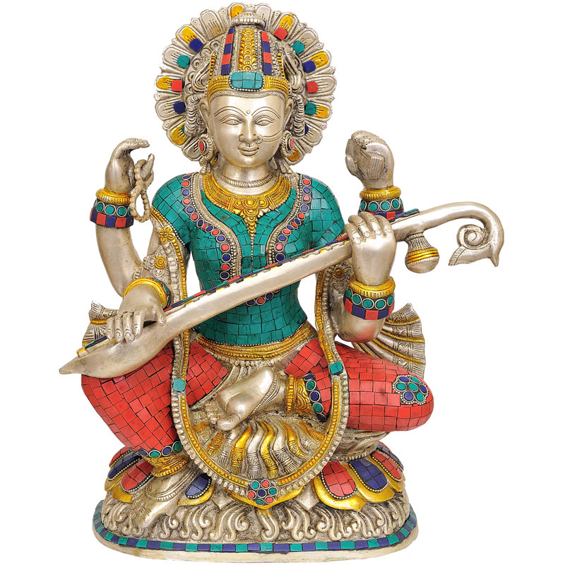 Déesse Saraswati jouant au Veena