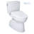 WASHLET 1 GPF Elongated Floor Mounted Two-Piece Toilet (S7 Bidet Seat Included)