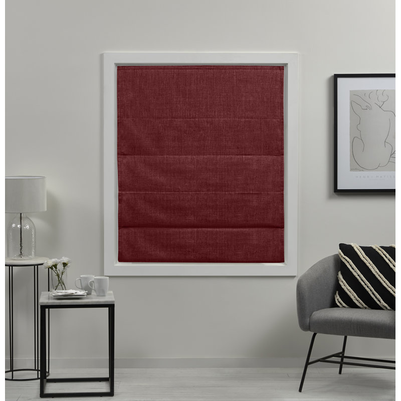 Store romain occultant 100% Exclusive Home Acadia, Rouge, l 27 po x L 64 po