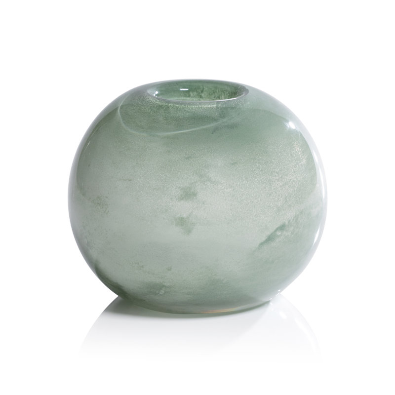 Lumen Sage Blown Glass Vase