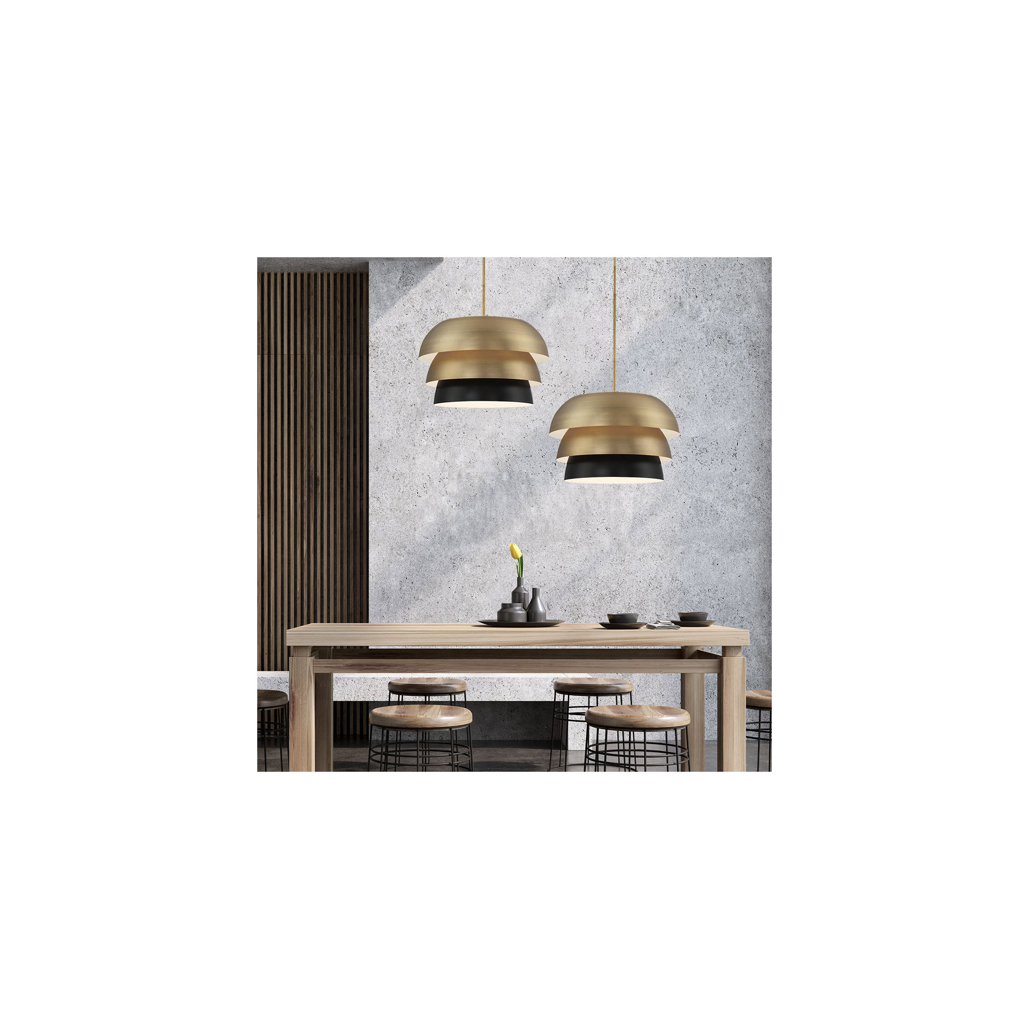 Coltrane 4 Light Metal Dimmable Pendant